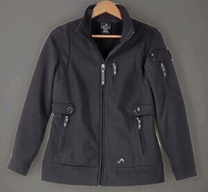 Vertical 9 Jacket Women's Small Black Full Zip Fleece Lined Soft Shell Coat